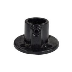 Buiskoppeling Ronde voetplaat - zwart-B / 26,9 mm